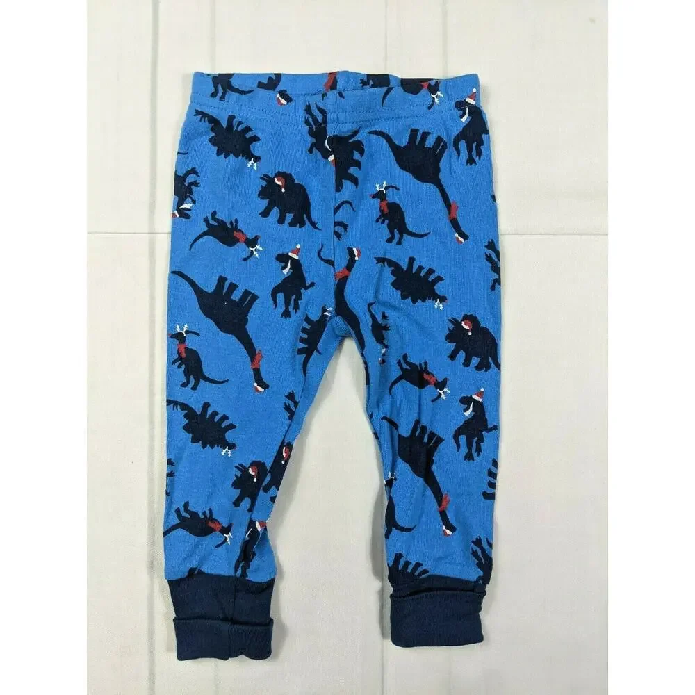 Oshkosh Blue Dino Santa Pajamas Size 9 Months